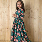 Aayaa Designer Printed Chinon Crochet Sequance Kids Lehenga Choli - Green