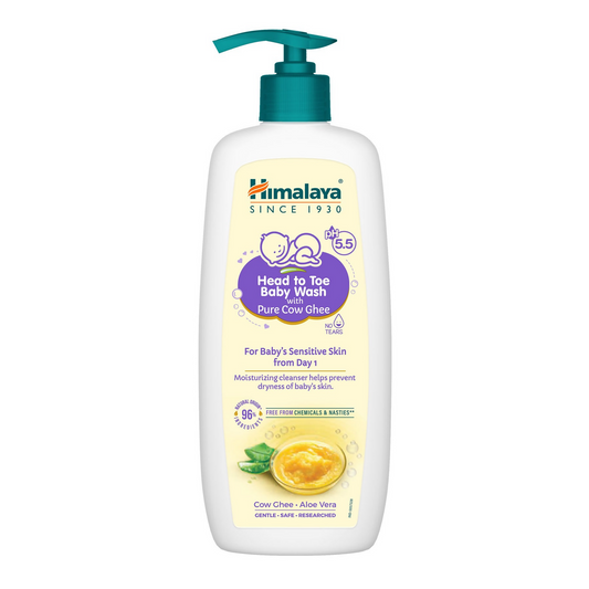Himalaya Herbals Head to Toe Baby Wash with Pure Cow Ghee - Swadesiicart