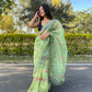 Vamsee Green Organza Saree - Swadesiicart