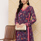 Ahalyaa Women's Traditional wear Kurta Set - Purple | Swadesiicart
