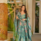 Aayaa Designer Cotton Silk Suit - Sky Blue