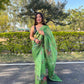 Vamsee Green Organza Saree - Swadesiicart