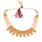 Tehzeeb Creations Golden Plated Necklace With Stone And Pearl Studded | Swadesiicart