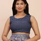 Shree Shyam Fashion Linen Cotton Navy Blue Saree