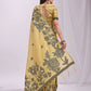 Shree Shyam Fashion Kashira Yellow Linen Cotton Saree