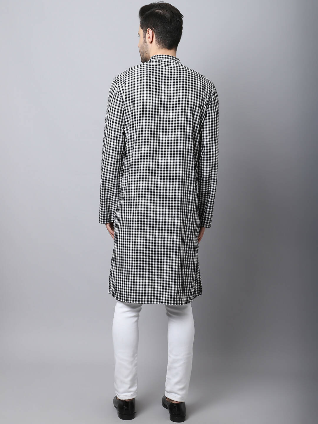 Even Apparels Multi Pure Cotton Men's Kurta With Band Collar | Swadesiicart