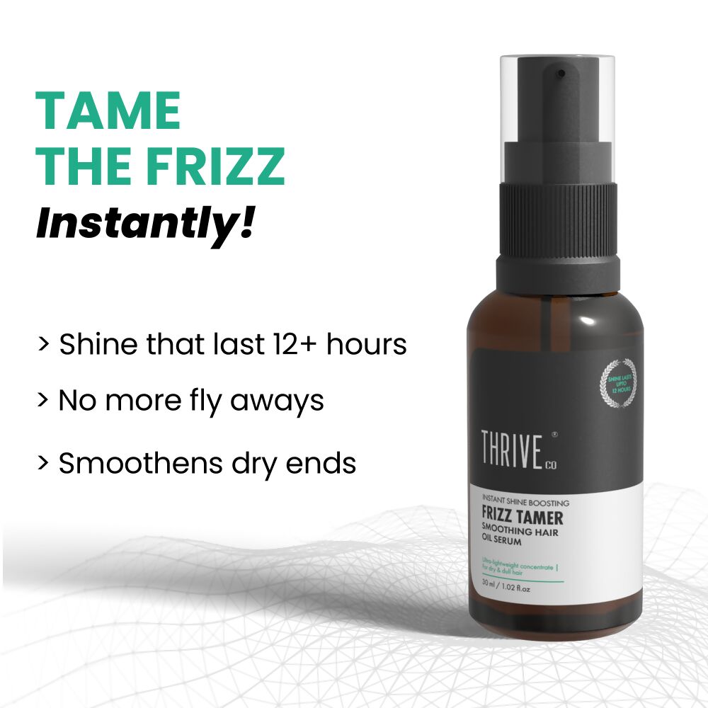 ThriveCo Frizz Tamer Smoothening Hair Oil Serum | Swadesiicart