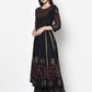 Aniyah Rayon Black Color Block Print Anarkali Kurta (AN-187K)