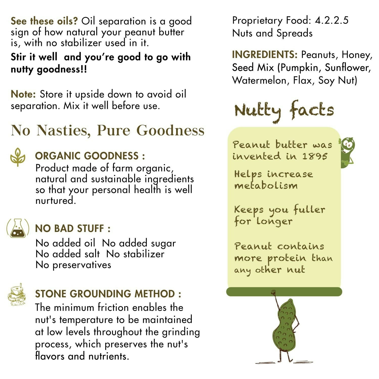 Sorich Organics Seed Peanut Crunchy Butter - Swadesiicart