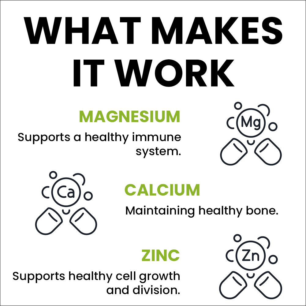 Sprowt Calcium Magnesium Zinc Vitamin D3, B12 & K2 Tablets - Swadesiicart