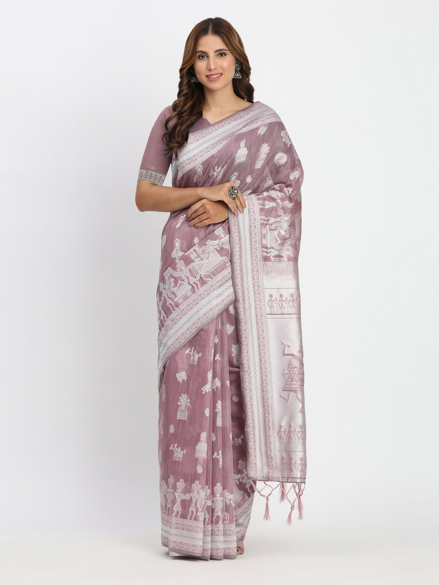 Shree Shyam Fashion Linen Cotton Sea Green Saree