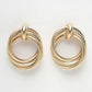 NVR Women's Gold-Polished Hoop Earrings - Swadesiicart
