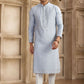 Raivat Ethnic Banarasi Art Silk Mirror Work Kurta Pajama In Sky Blue Colour | Swadesiicart