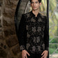 Black Bandhgala With Embroidery – Zardosi Work (Deer) by Hilo Design