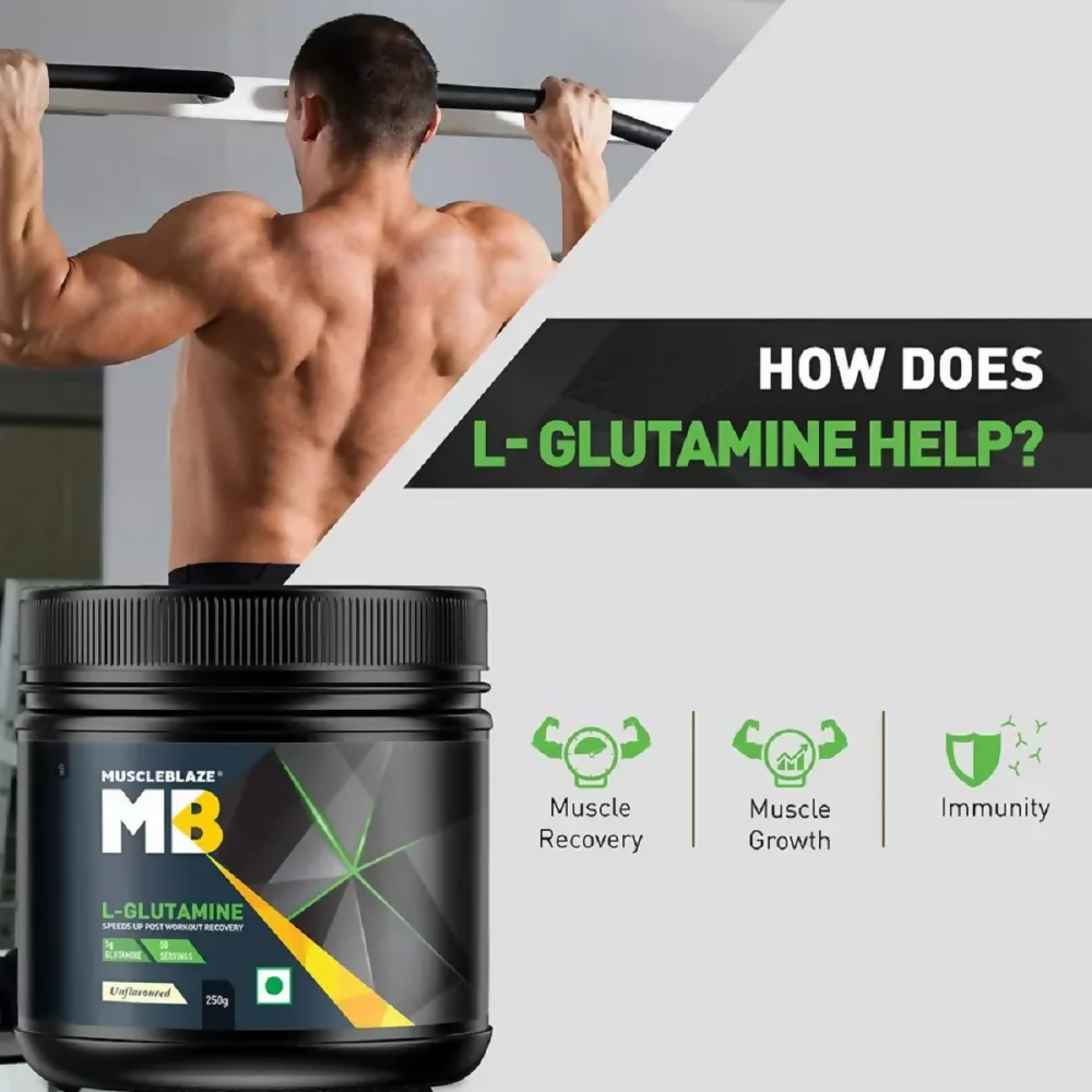 MuscleBlaze L - Glutamine Unflavored | Swadesiicart
