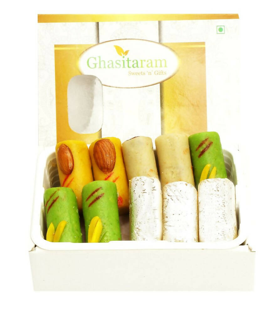 Ghasitaram Sugarfree Assorted Rolls Sweet Box | Swadesiicart