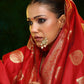 Ruby Raang 22k Gold Polished Kundan Maharani Nose Ring (Clip On) | Swadesiicart