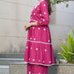 BulBul Dhawani Rayon Wine Co-Ord Set - Swadesiicart