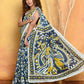 Very Much Indian Handblock Printed Cotton Saree With Natural Dyes | Swadesiicart