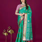 Lorenvalley Fashion Teal Patola Silk Woven Design Zari Meenakari Weaving Saree - Swadesiicart