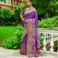 Vishnu Weaves Women's Purple Banarasi Silk Kashmiri Woven Saree with Blouse - Swadesiicart