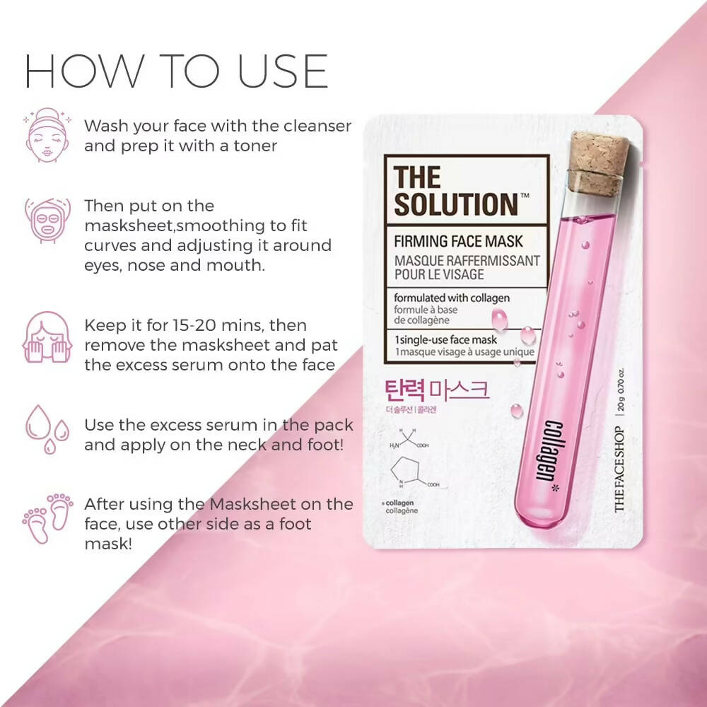 The Face Shop The Solution Firming Face Mask - Korean Skincare | Swadesiicart