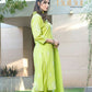 BulBul Akshyani Green Rayon Kurta Set with Dupatta - Swadesiicart