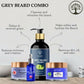 Ivory Natural Grey Beard Combo (Serum, Cream, Wash & Gel) Restore Your Silver Beard To Natural Color | Swadesiicart