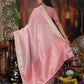 Shree Shyam Fashion Organza Light Pink Saree