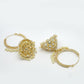 NVR Women Gold-Polished Handcrafted Kundan Jhumka Earrings | Swadesiicart