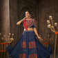 Blue Viscose Rayon Thread Embroidered Navratri Lehenga Choli with Dupatta - Raas