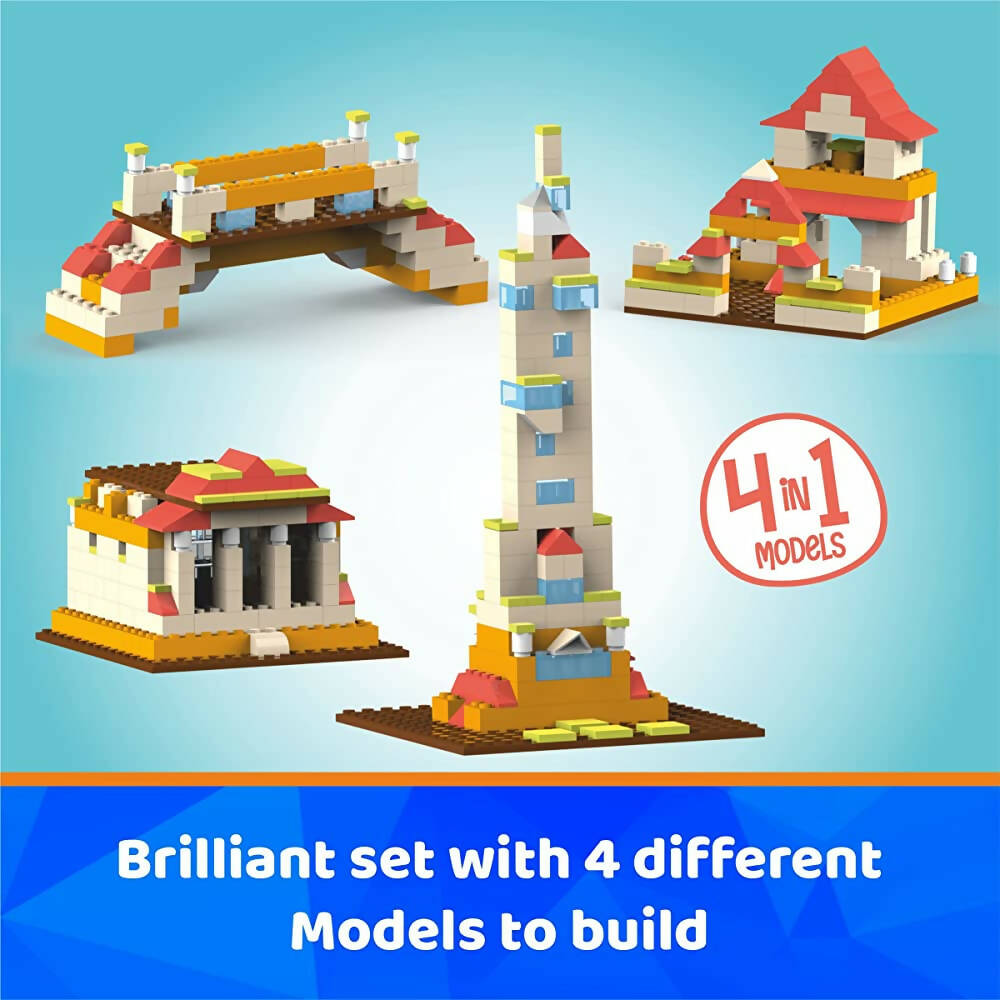 Webby 4 in 1 Young Designer ABS Toy Set for Kids (161 Pcs) - Swadesiicart