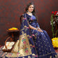 Lorenvalley Fashion Navyblue Soft Paithani Silk Woven Design Gold Zari Meenakari Weaving Saree - Swadesiicart