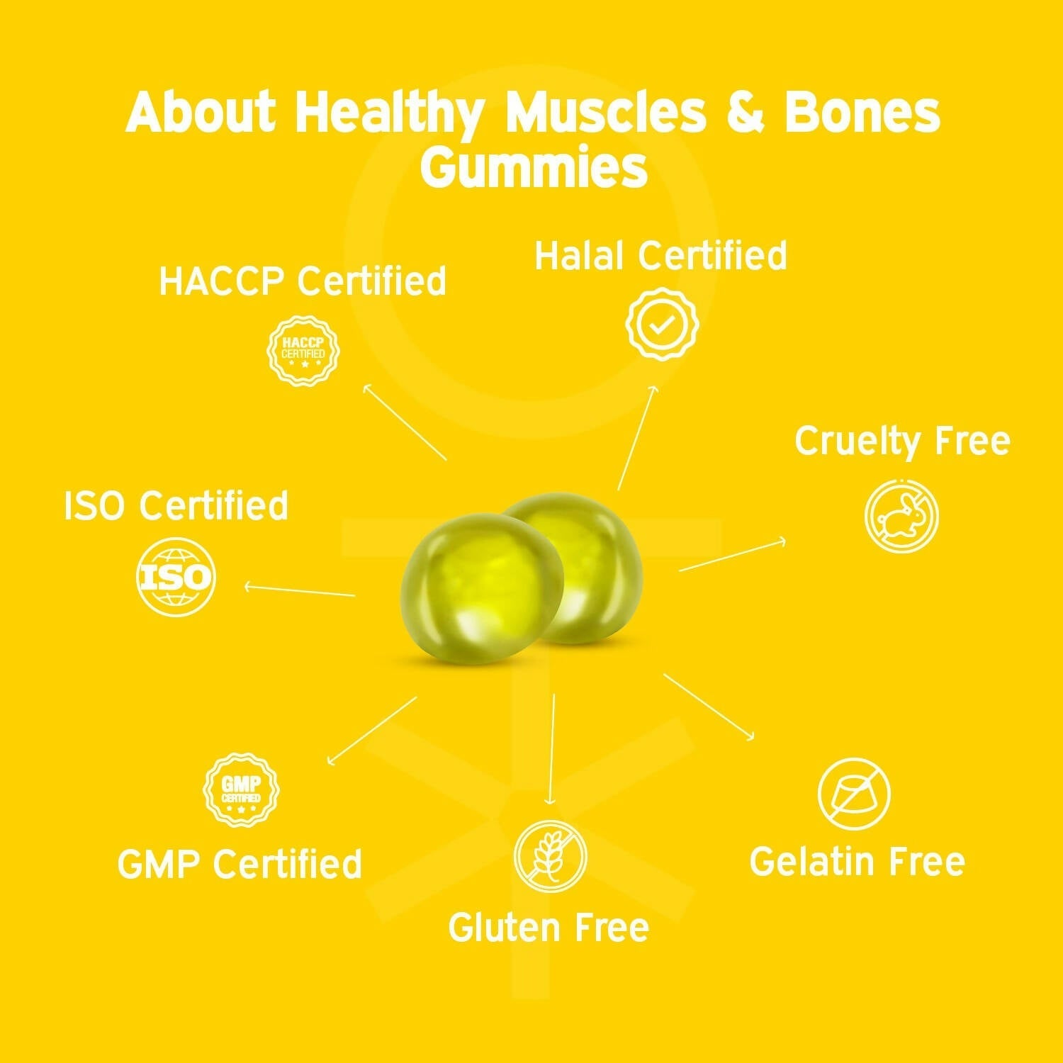Nutriburst Healthy Muscles & Bones Gummies With Calcium & Vitamin D - Swadesiicart
