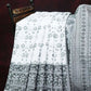 Mix of White and Grey Block Print Mulmul Cotton Saree By Gayathri Reddy Designer Studio | Swadesiicart