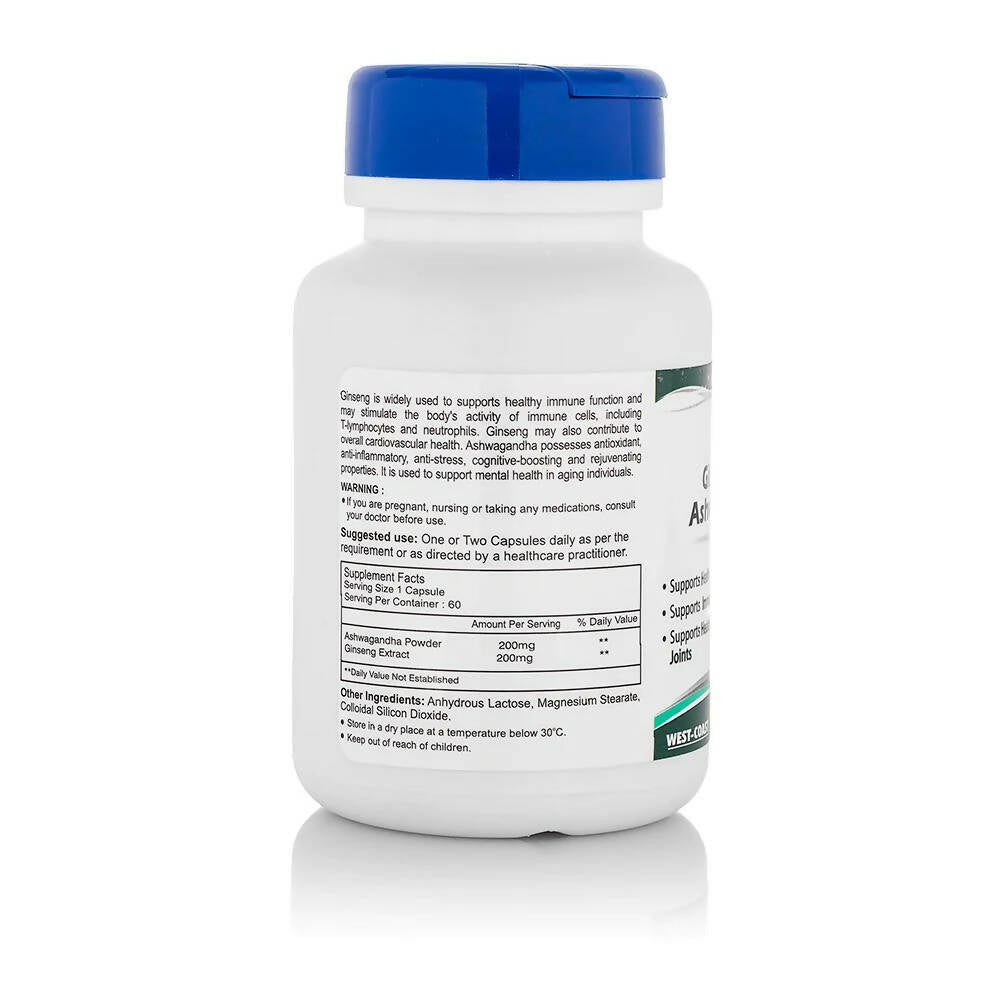 Healthvit Ginseng & Ashwagandha Capsules | Swadesiicart
