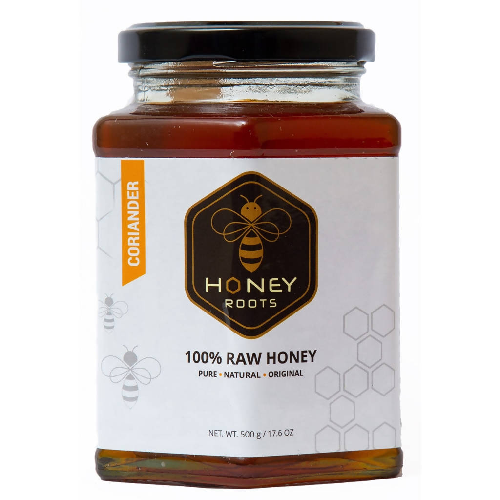 Honey Roots Coriander Flavor Raw Honey - Swadesiicart