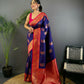 Joban Fashion Maroon Peacock Banarasi Silk Sarees | Swadesiicart