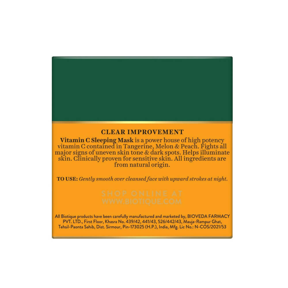 Biotique Advanced Organics Clear Improvement Vitamin C Sleeping Mask - Swadesiicart