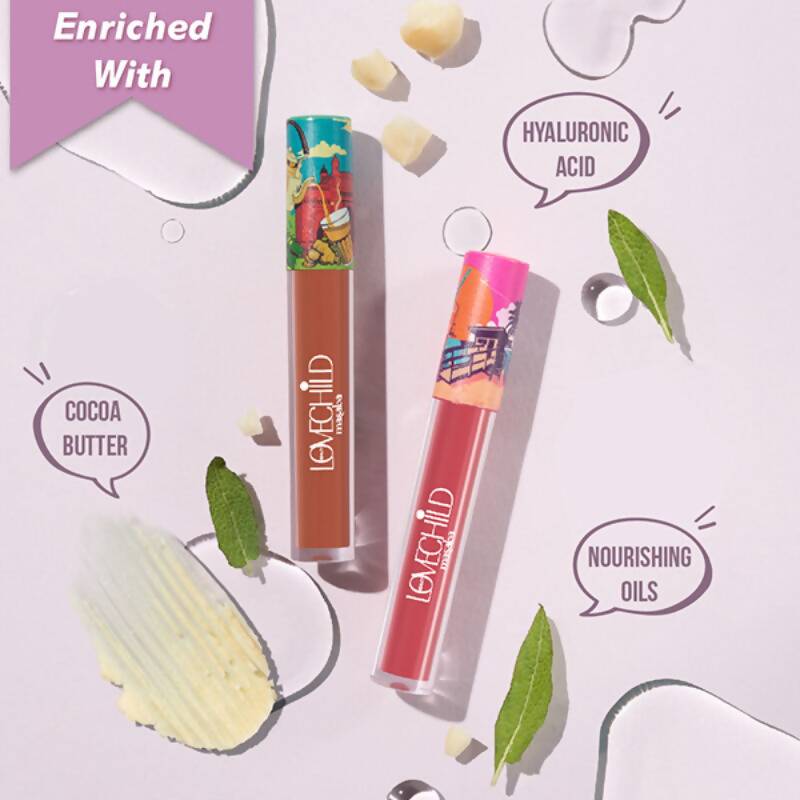 LoveChild By Masaba Gupta Mamma Mia Lush-Matte Lip Creme - Gulabi Rum Punch | Swadesiicart