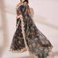Black Jimmy Choo Designer Work Lace Border & Swarovski Work Saree - Orchid