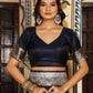Shree Shyam Fashion Navy Blue Silk Saree