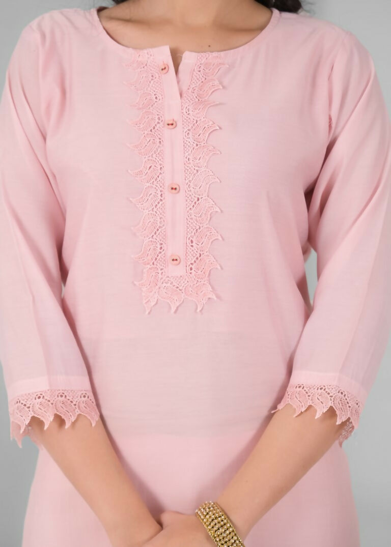 Ethnic Festive Wear Chanderi Viscose Light Peach Stitched Suit With Dupatta - Tanisha | Swadesiicart