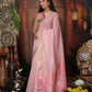 Shree Shyam Fashion Organza Light Pink Saree