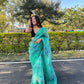 Vamsee Sea Green Organza Saree - Swadesiicart
