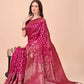 Shree Shyam Fashion Lichi Silk Magenta Saree