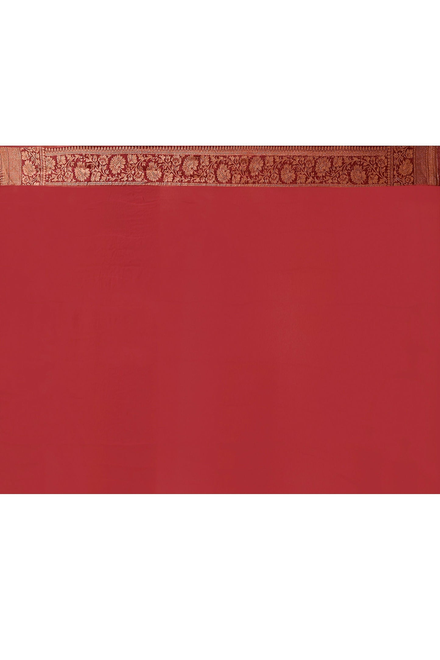 Joban Fashion Dark Pink Crepe Chiffon Pure Handloom Banarasi Silk Saree | Swadesiicart