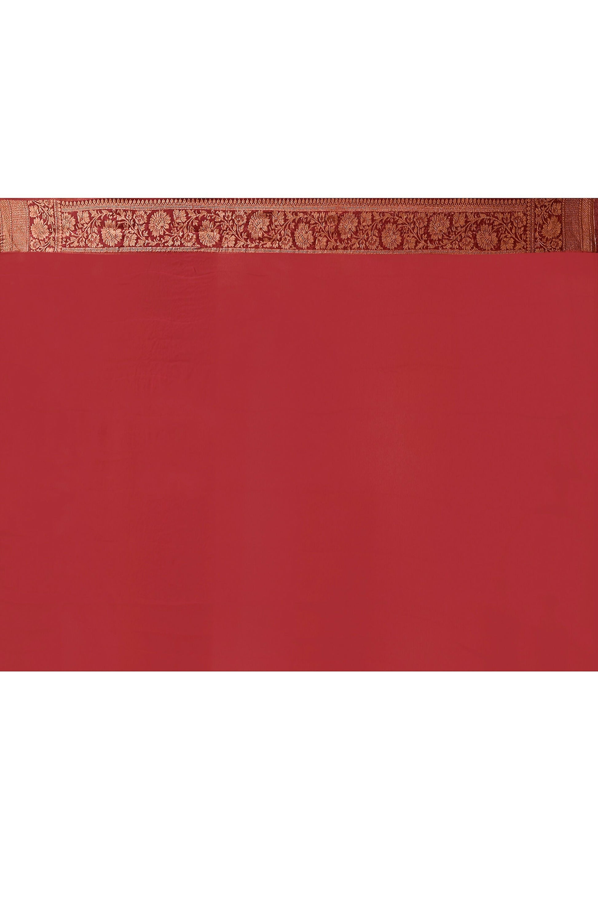 Joban Fashion Dark Pink Crepe Chiffon Pure Handloom Banarasi Silk Saree | Swadesiicart