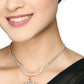 Mominos Fashion Johar Kamal Statement Gold-Polished Finish AD Stone Long Necklace For Women (White) | Swadesiicart