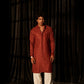 Berry Red Viscose Chikankari Embroidery Work Men's Kurta Set - Mahotsav | Swadesiicart